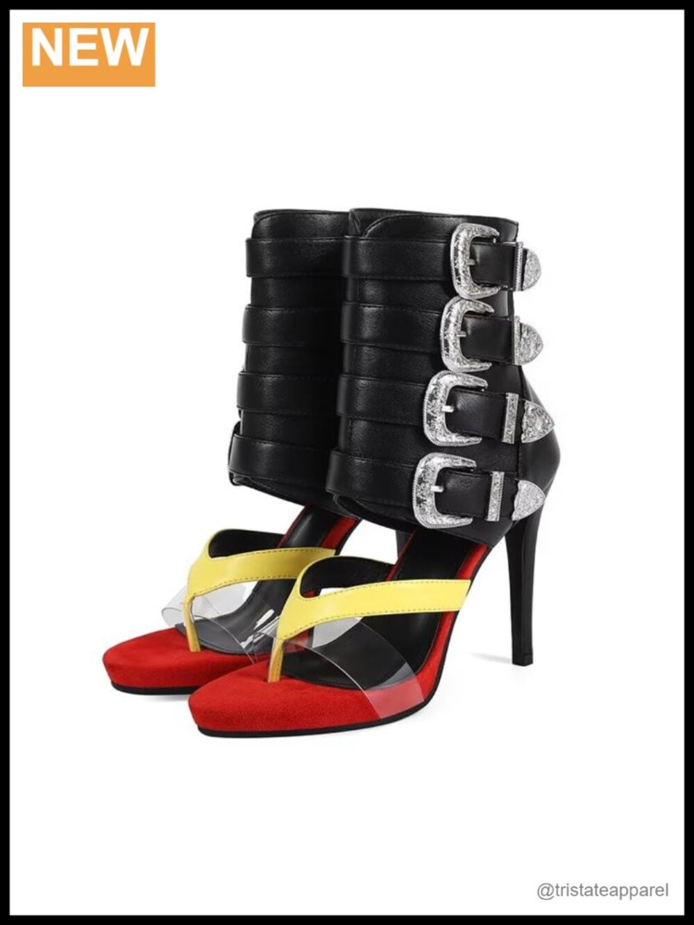 Gladiator High Heeled Sandals Open Toe Buckle Mid Calf Suede Kitten Platform